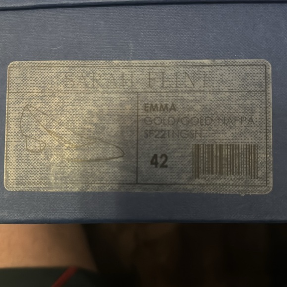 Sarah Flint Perfect Emma. Gold Nappa. Size 42 - Picture 5 of 5